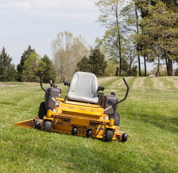 Yellow Zero-Turn Mower Yellow Zero-Turn Mower